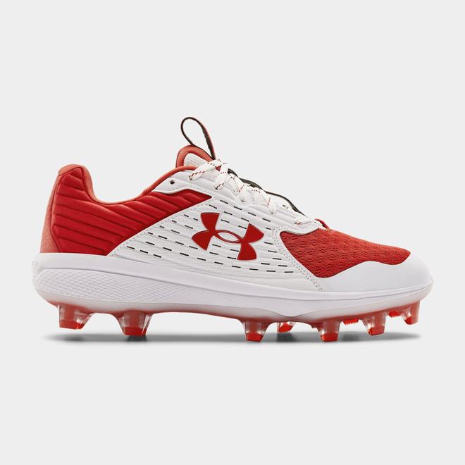 Under Armour Yard Low MT TPU - Panske Baseballová Obuv - Červené/Biele